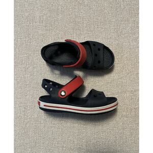 Crocs Crocband Sandals Kids Navy Red Size C 11 Play Beach